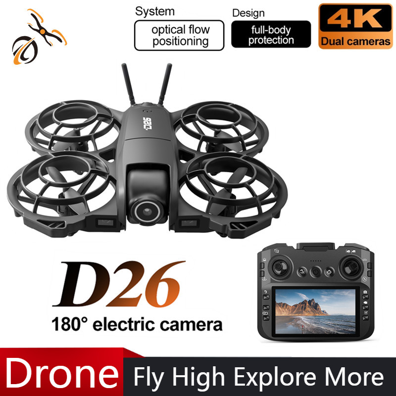 D26 Drone 4K Aerial HD 180° Ca - đánh giá và giá Rc Helicopter Case